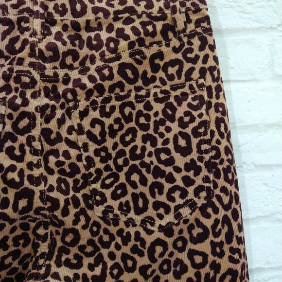 O Ann Taylor Brown Cheetah Animal Print Highest Rise Skinny Corduroy Pants NWT 2 - Picture 6 of 10